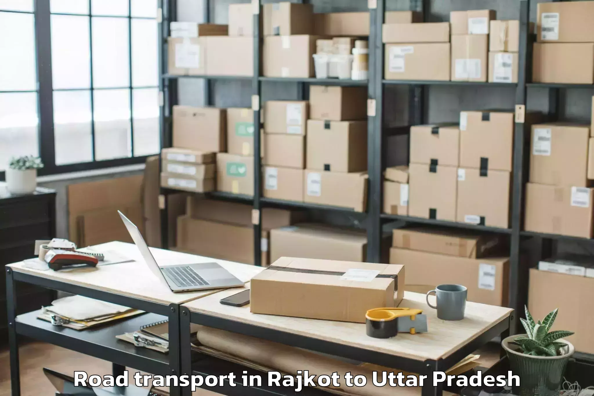 Top Rajkot to Khargupur Road Transport Available